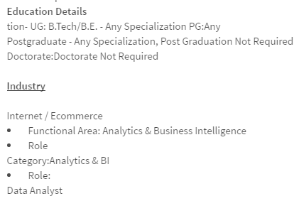 job description for data analyst